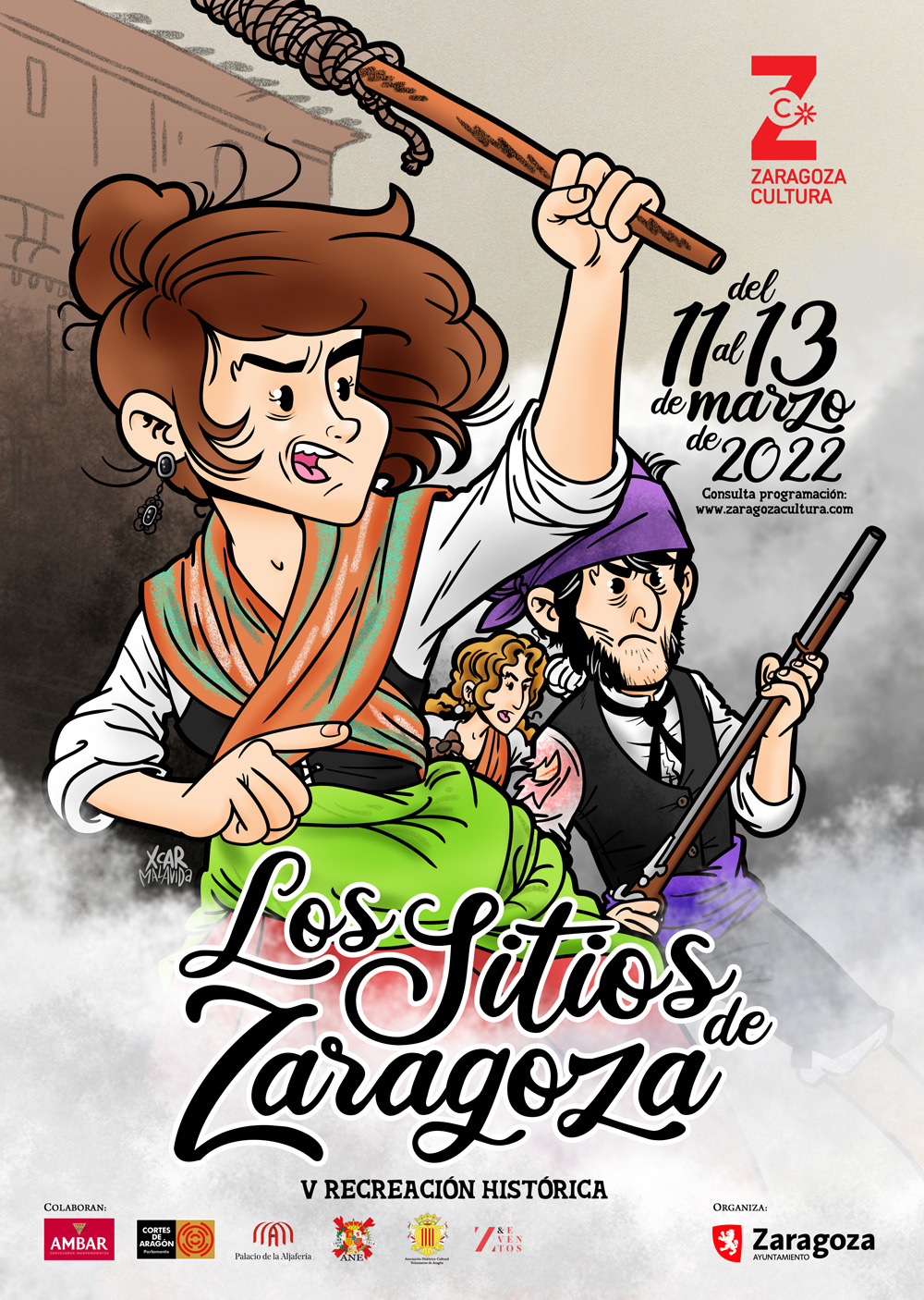 Cartell Los Sitios de Zaragoza 2022